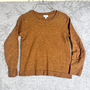 J.Crew Teddie Sweater Womens Small Brown Cotton Long Sleeve Pullover Winter Wear